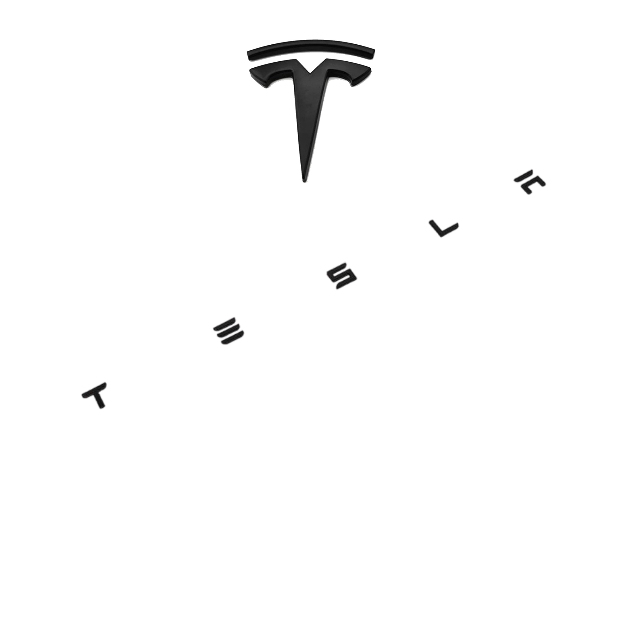 Tesla Model 3 2024 (Highland) Logo Set Schwarz Matt (vorne + hinten)