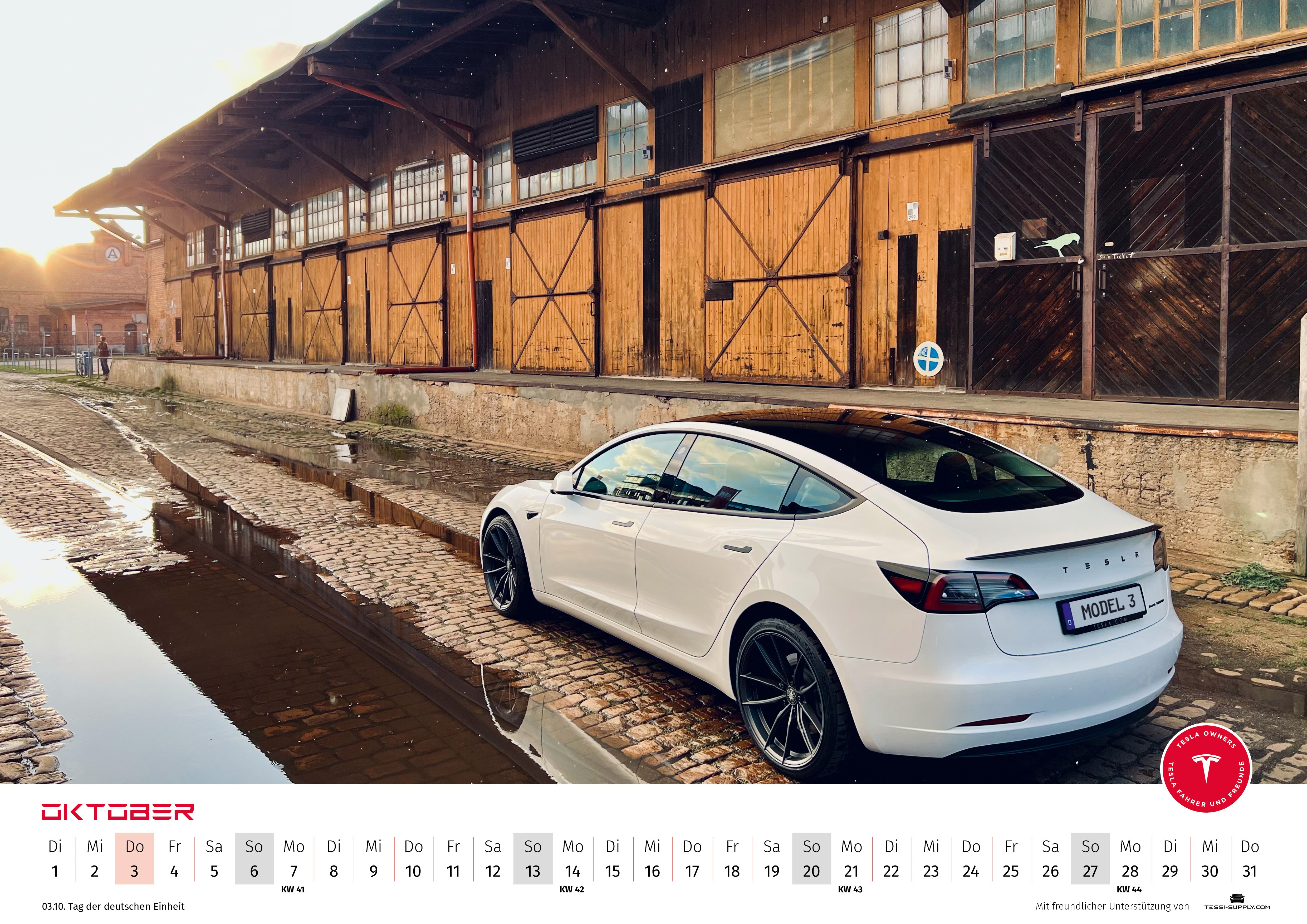 Tesla Monatskalender 2024 TFF x TESSI