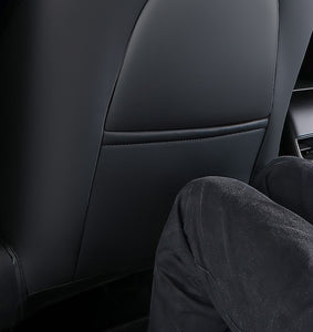 Tesla Model 3/Y protections de siège en cuir noir set (2pcs)