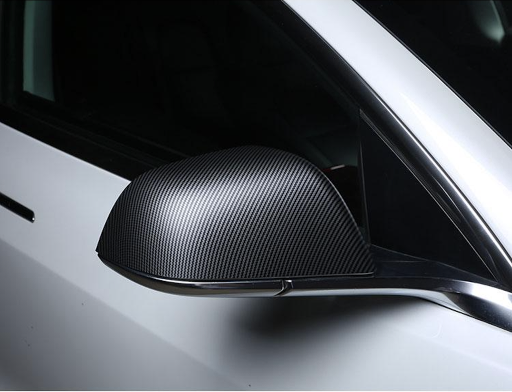 Model Y cover for exterior mirrors in real carbon