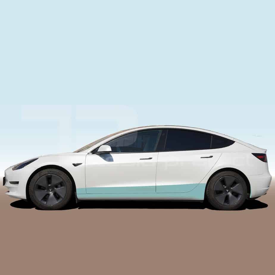 Film de protection de peinture de seuil Tesla Model 3 grand