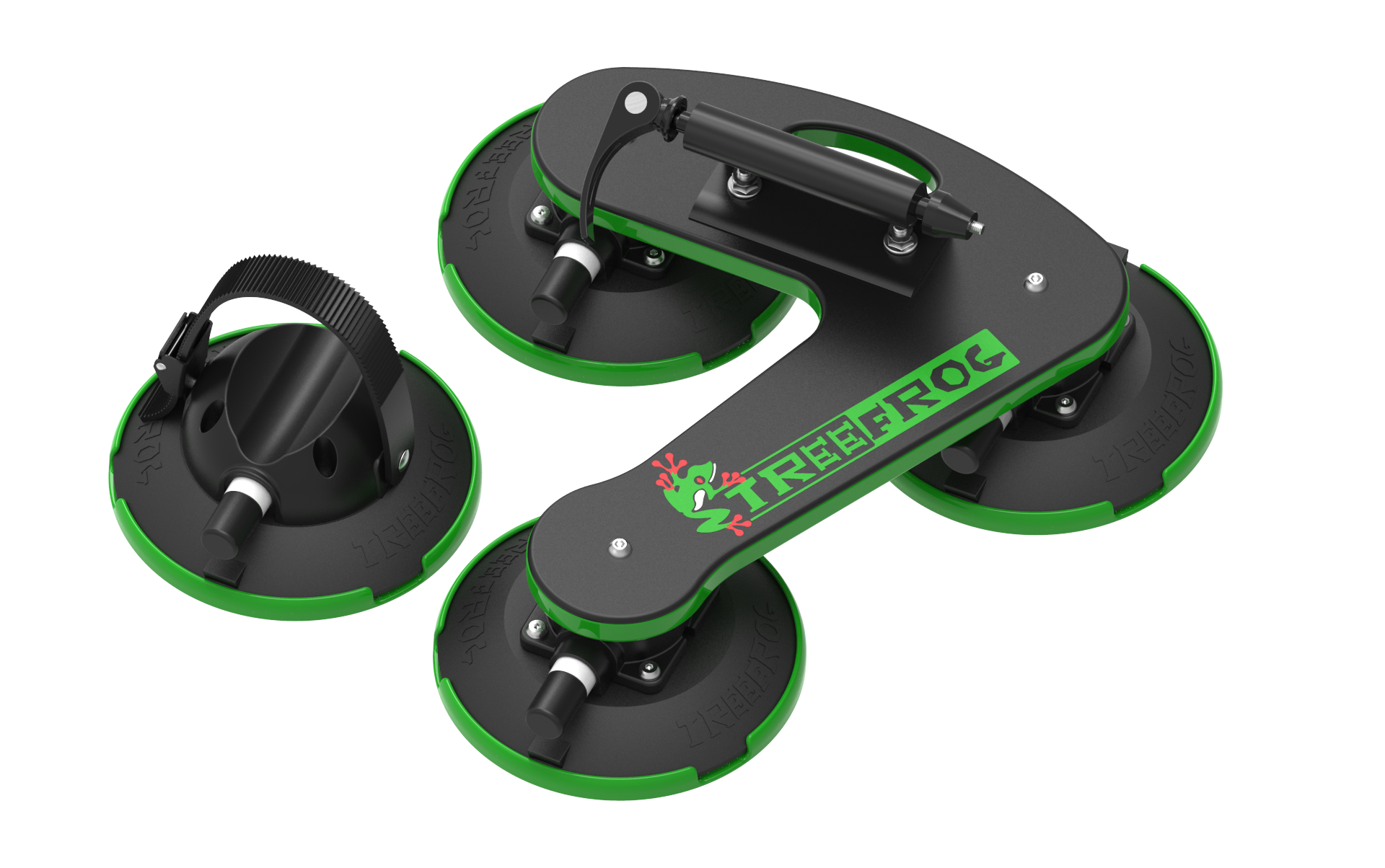 Treefrog bike roof rack for all Tesla models with suction cups