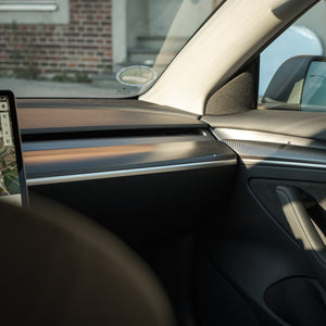 Panneau de porte en carbone véritable mat pour Tesla Model 3/Y