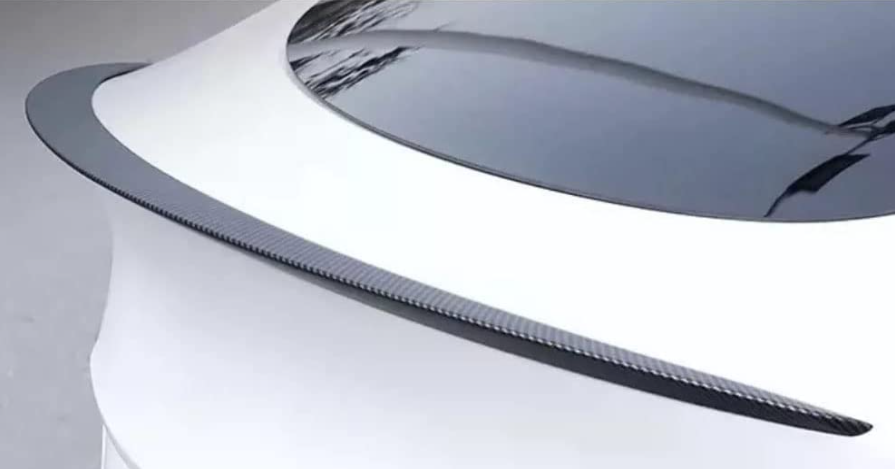 Tesla Model Y Aileron Arrière Performance Look Carbone Mat